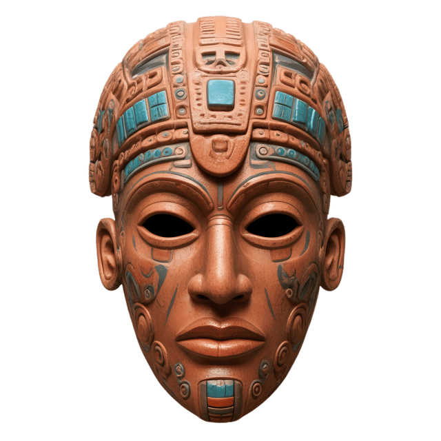 Free transparent PNG: Mayan Mask Transparent PNG for Art and Design Projects