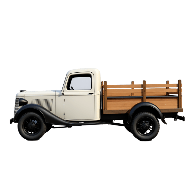 Free transparent PNG: Vintage Truck with Wooden Side Panels Realistic Illustration