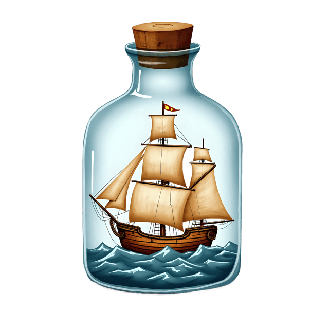 Free transparent PNG: Ship in a Bottle PNG  Miniature Nautical Decor for Collectibles  Creative Projects