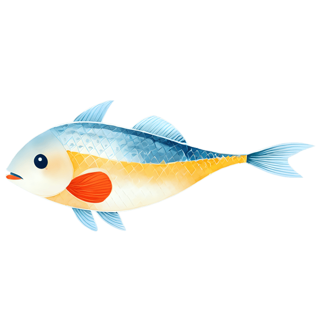 Free transparent PNG: Cute Cartoon Fish Illustration for Kids and Creative Projects
