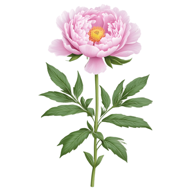 Free transparent PNG: Peony Flower PNG with Transparent Background for Floral Design and Clipart