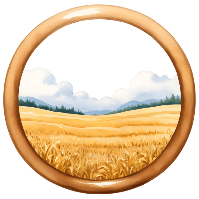Free transparent PNG: Golden Fields and Glowing Ring PNG Illustration with Transparent Background