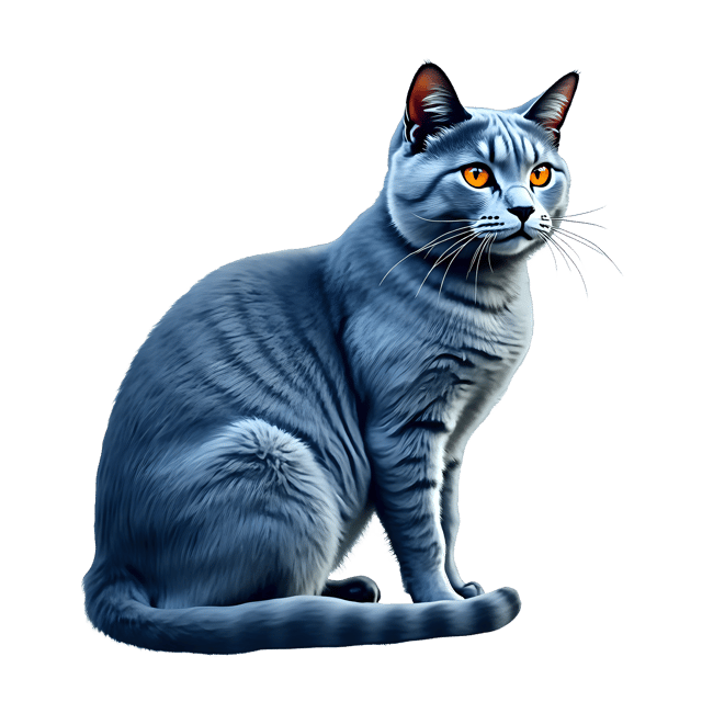 Free transparent PNG: Russian Blue Cat PNG Download  Elegant Feline for Art, Decor  Projects