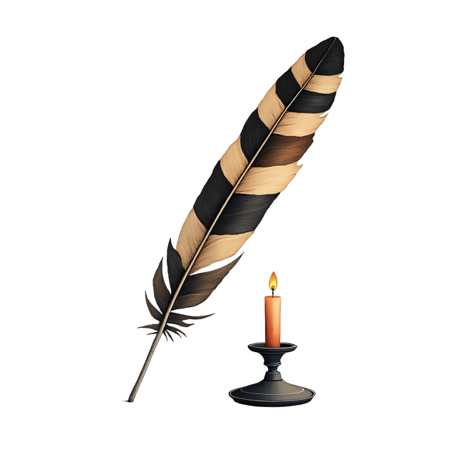 Free transparent PNG: Striped Bird Feather  Candle Holder Decor Clipart, free transparent png download