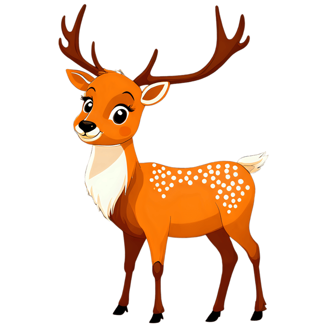 Free transparent PNG: Cute Cartoon Elk Illustration for Nursery Decor and Crafting Projects
