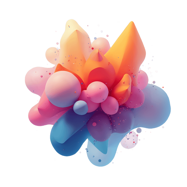 Free transparent PNG: Glowing Geometric Forms PNG with Transparent Background for Modern Design Projects