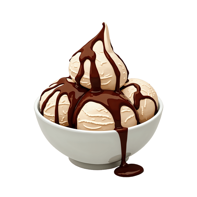 Free transparent PNG: Ice Cream with Chocolate Syrup PNG Clipart  Ideal for Treats  Dessert Themes