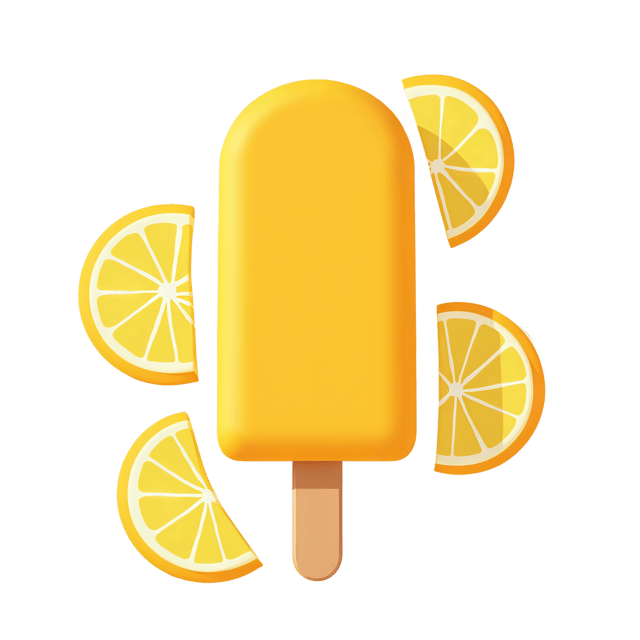 Free transparent PNG: Fruit Popsicle with Lemon Slices  Summer Treat Clipart, free downloadable png