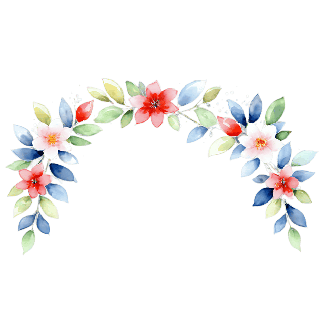 Free transparent PNG: Spring Floral Watercolor Ornament PNG – Transparent Background Illustration