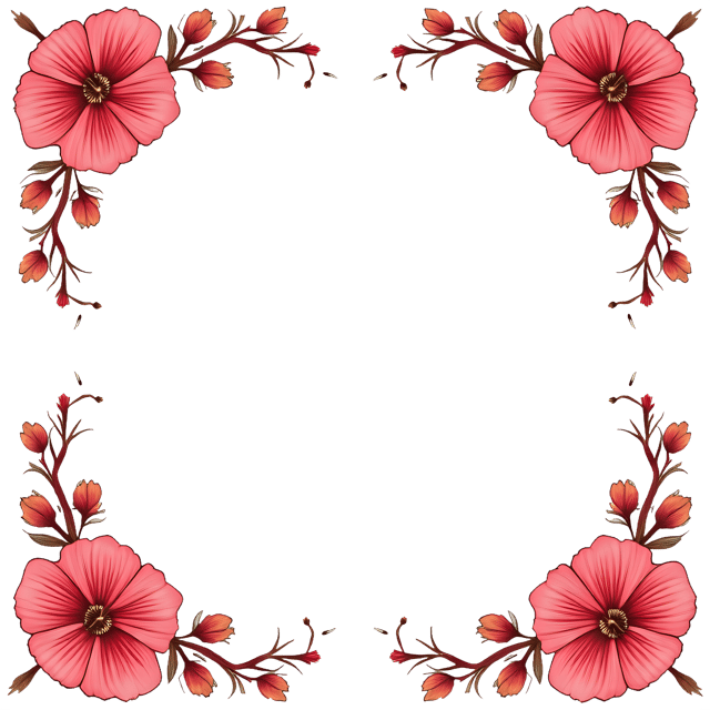 Free transparent PNG: Bold Blossom Frame  Colorful Design Clipart, free high-quality png download