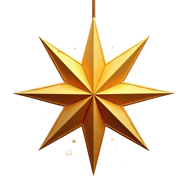 Free transparent PNG: Twinkling Star Ornament PNG with Transparent Background for Creative Projects