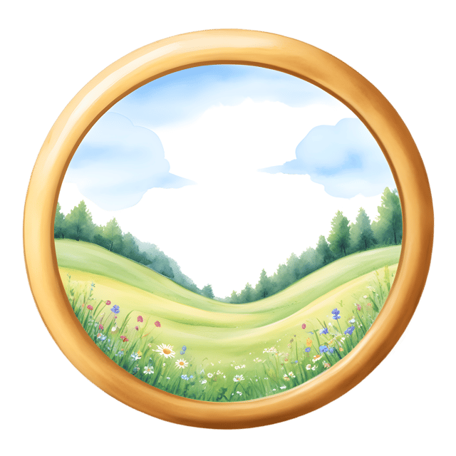 Free transparent PNG: Golden Ring Serene Meadow PNG Design for Nature-Inspired Creations