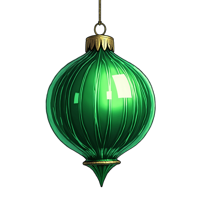Free transparent PNG: Green Shiny Ornament with Crystal Shine  Elegant Christmas Clipart, free download png