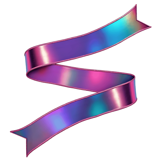 Free transparent PNG: Holographic Swirl Ribbon  Neon Color Clipart, free download png
