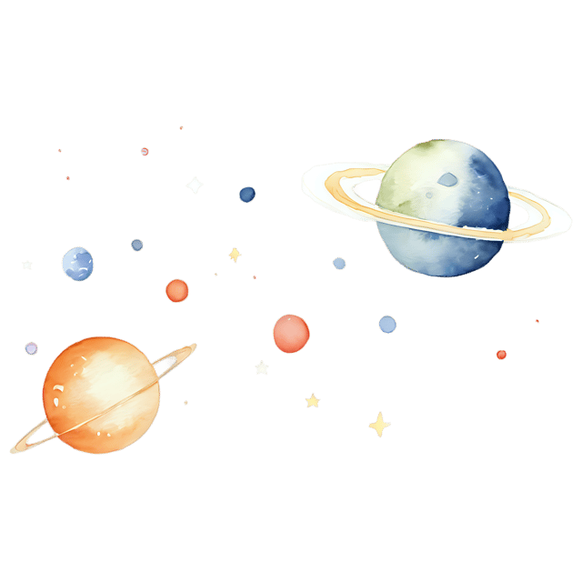 Free transparent PNG: Space Watercolor Illustration - Transparent PNG for Cosmic Designs