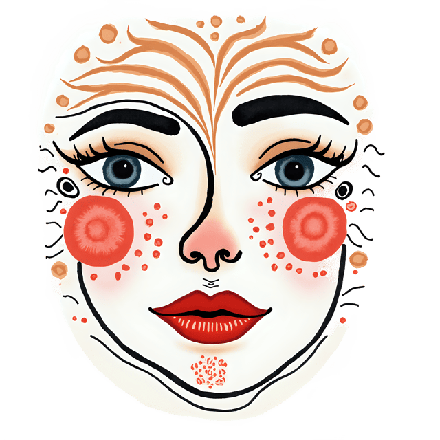 Free transparent PNG: Wavy Lines and Circles Abstract Face Pattern PNG