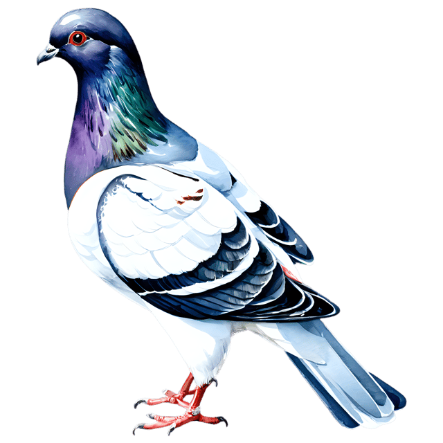 Free transparent PNG: Transparent Watercolor Pigeon Illustration – Gentle Clipart for Decor & Crafts