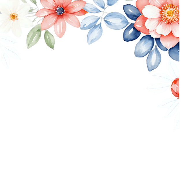 Free transparent PNG: Watercolor Flower Border Design – Transparent PNG Illustration for Decor and Crafts