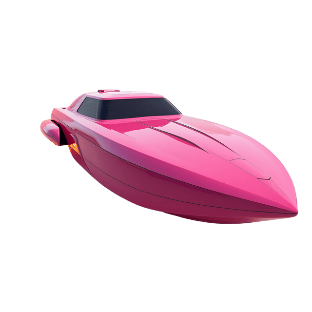 Free transparent PNG: Hot Pink Racing Ship Realistic Illustration on White Background