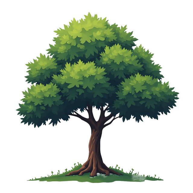 Free transparent PNG: Wide-Spreading Tree Branches PNG with Transparent Background for Shady Canopy Imagery