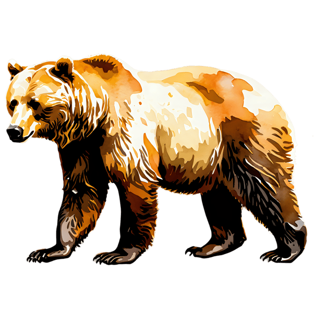 Free transparent PNG: Gentle Watercolor Bear PNG – Transparent Illustration for Nature Inspired Designs