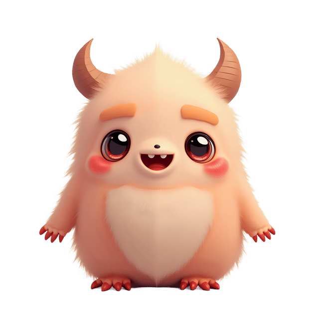 Free transparent PNG: Soft and Fuzzy Monster Doll PNG with Transparent Background for Creative Projects