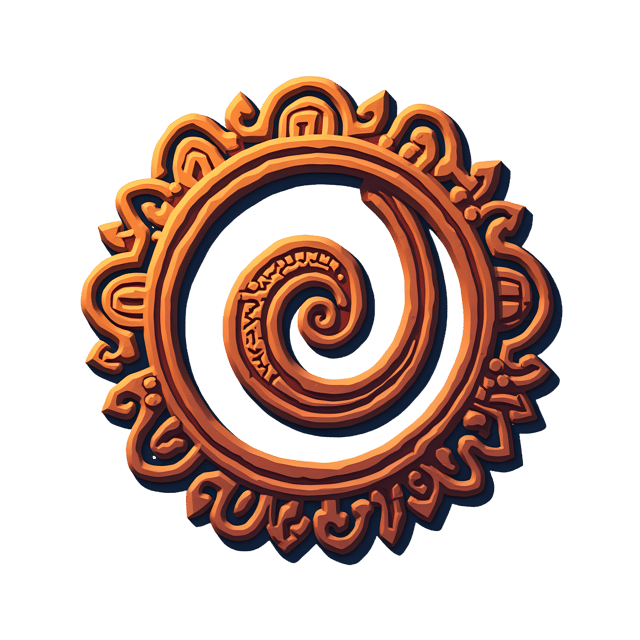 Free transparent PNG: Boho Spiral Token  Unique Handicraft Clipart, free download png