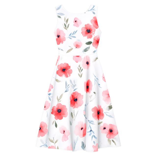 Free transparent PNG: Flower Dress PNG Transparent Background for Fashion Design and Illustration