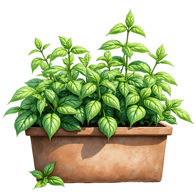 Free transparent PNG: Herb Planter Box with Basil  Garden Clipart, free png download
