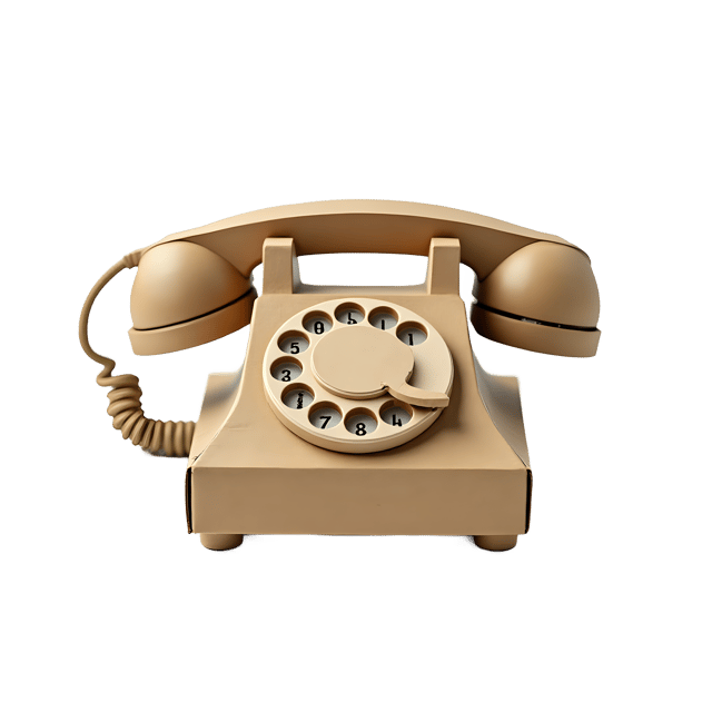 Free transparent PNG: Rotary Phone Black and White Digital Design for Retro Communication Themes