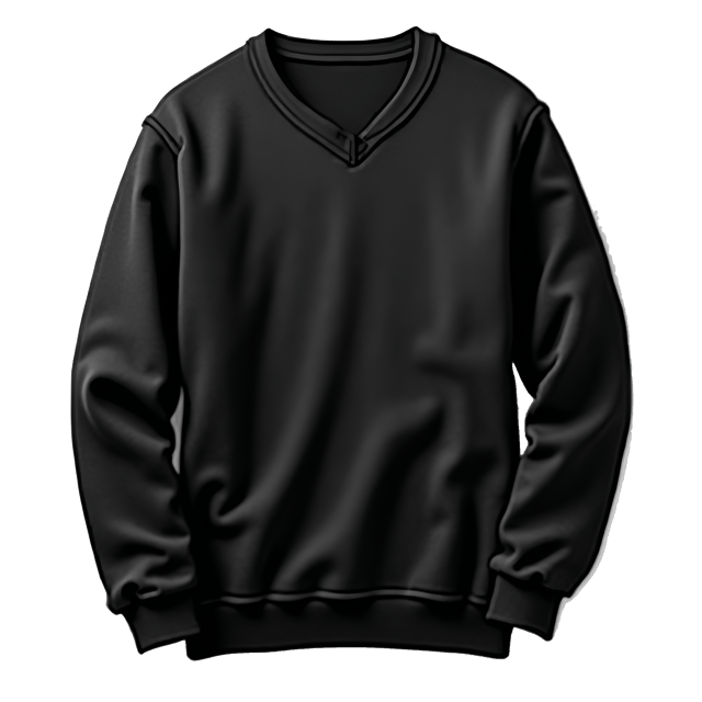 Free transparent PNG: Black V-neck Sweater PNG with Soft Breathable Fabric