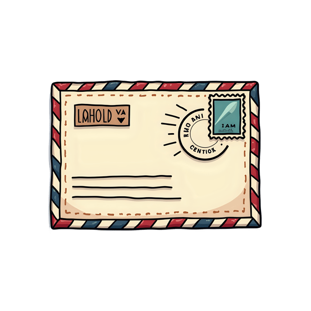 Free transparent PNG: Vintage Air Mail  Classic Gold Outline Design, free PNG download
