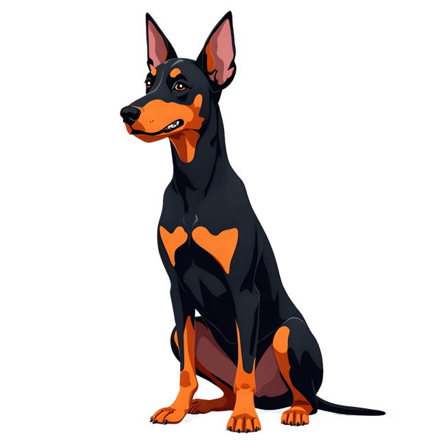 Free transparent PNG: Doberman Pinscher Dog PNG Clipart  Ideal for Pets, Art, and Design