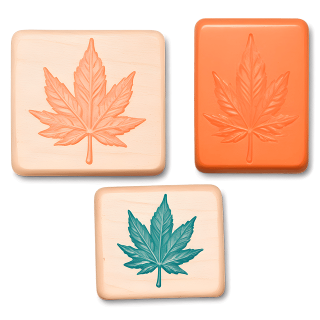 Free transparent PNG: Leaf Pattern Wooden Stamp PNG with Transparent Background for Nature Crafts