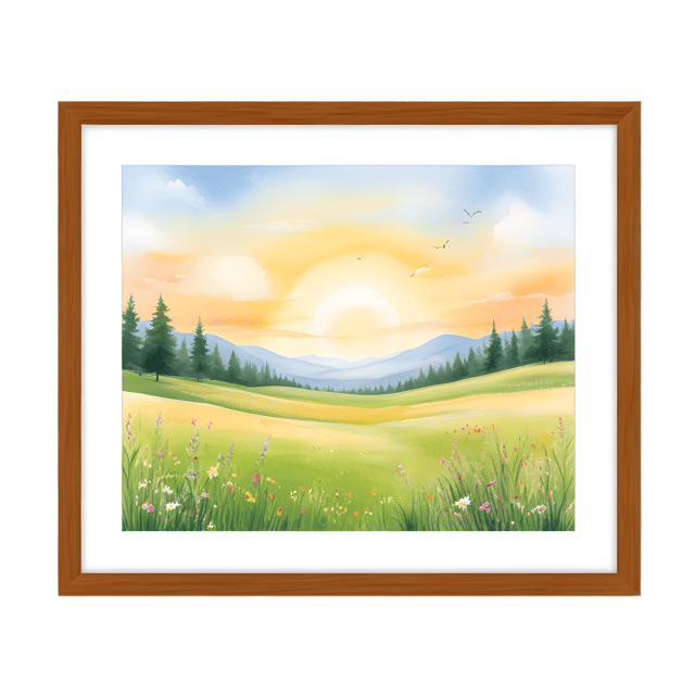 Free transparent PNG: Golden Horizon Serene Meadow PNG Background for Nature and Decorative Design