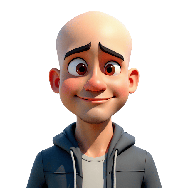 Free transparent PNG: Bald Man PNG Portrait  Ideal for Character Design, Clipart  Art Projects