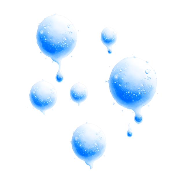 Free transparent PNG: Abstract Scene with Ethereal Droplets on Transparent Background