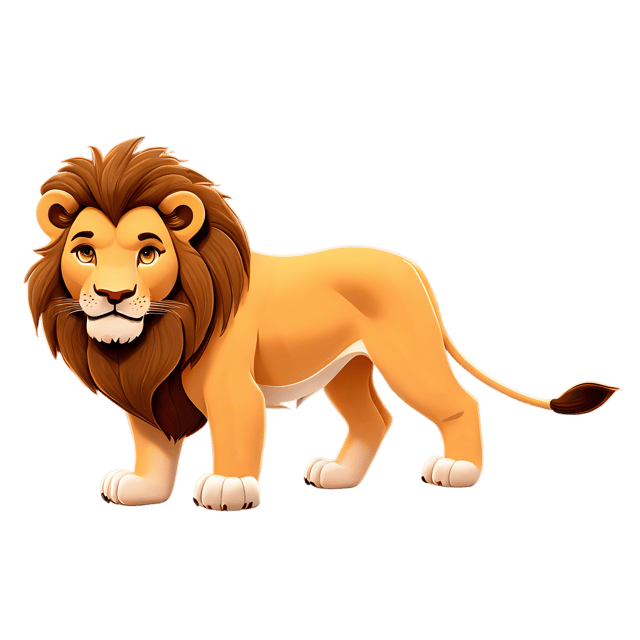 Free transparent PNG: Cute Cartoon Lion Illustration for Nursery and Kids Decor