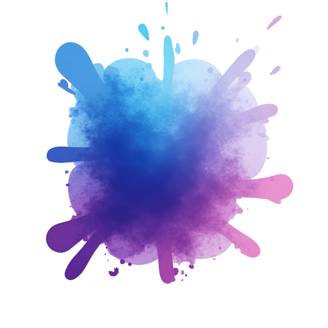Free transparent PNG: Abstract Blue and Purple Color Splash Illustration with Transparent Background