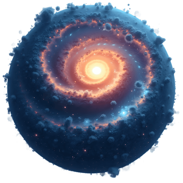 Free transparent PNG: Swirling Galaxies Abstract Art PNG for Space and Astronomy Imagery