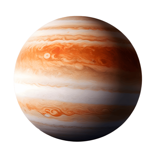Free transparent PNG: Floral Jupiter Planet PNG with Transparent Background for Artistic and Decorative Use