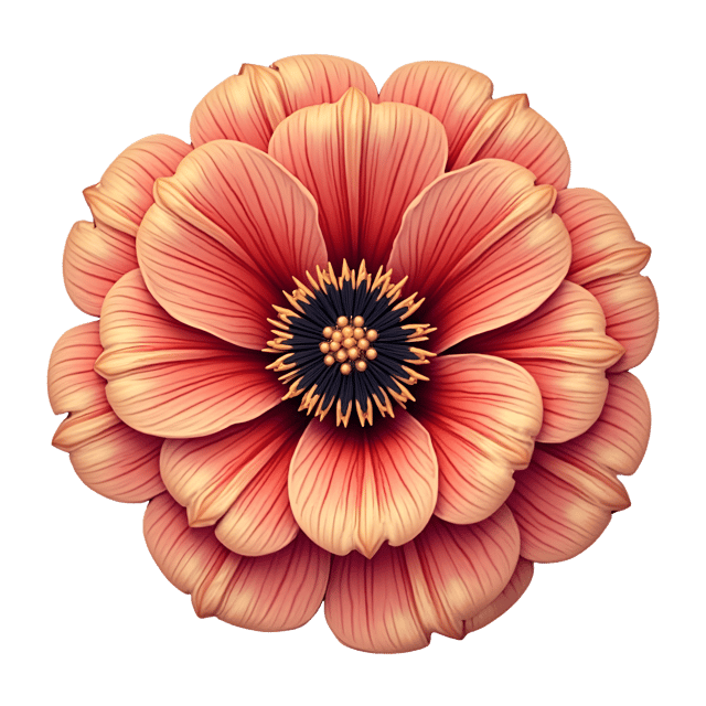 Free transparent PNG: Stunning Boho Flower Brooch with Layered Fabric Petals