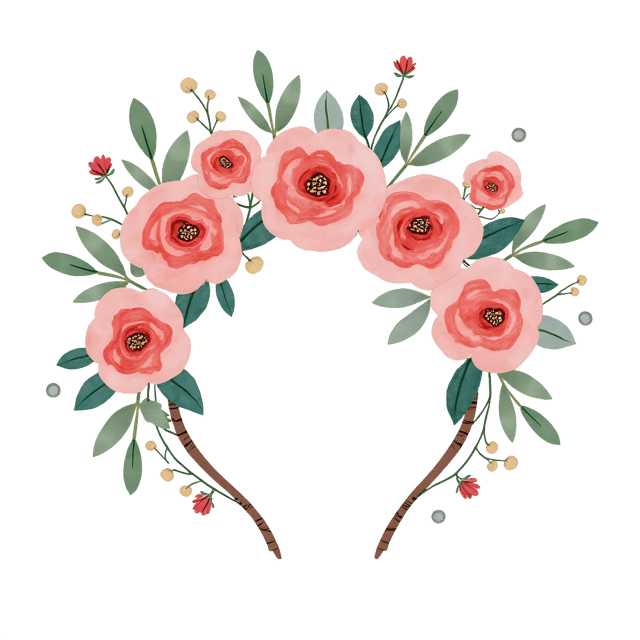 Free transparent PNG: Boho Rose Crown  Decorative Clipart for Free PNG Download