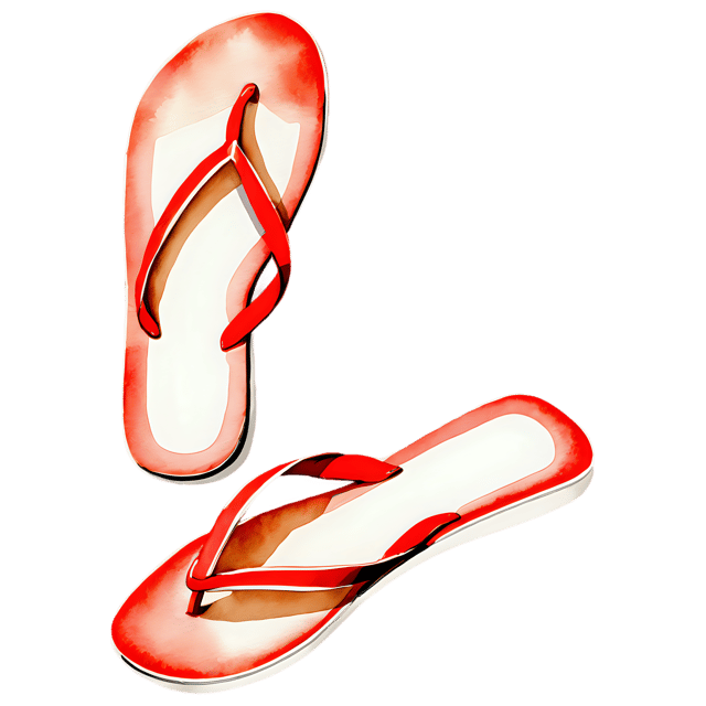 Free transparent PNG: Flipflop Transparent Watercolor Illustration – Gentle Clipart for Various Uses