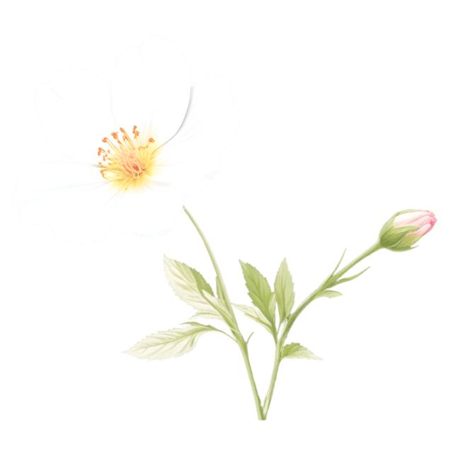Free transparent PNG: Delicate Flower PNG with Transparent Background for Floral Design