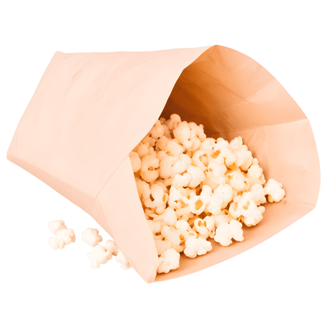Free transparent PNG: Popcorn in Crumpled Paper Bag Transparent PNG for Creative Projects