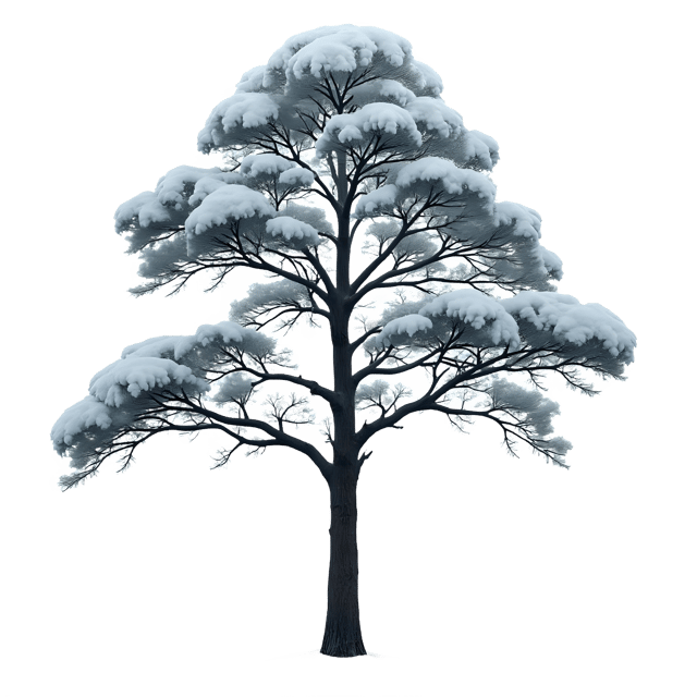 Free transparent PNG: Tall Tree with Snowy Branches Transparent PNG for Winter and Nature Imagery