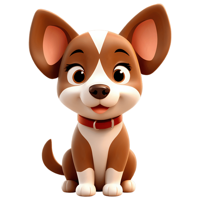 Free transparent PNG: Cute Cartoon Puppy Illustration for Nursery Decor and Crafts