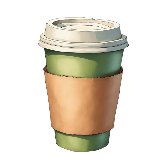 Free transparent PNG: To-Go Coffee with Cardboard Sleeve  Free Downloadable PNG Clipart