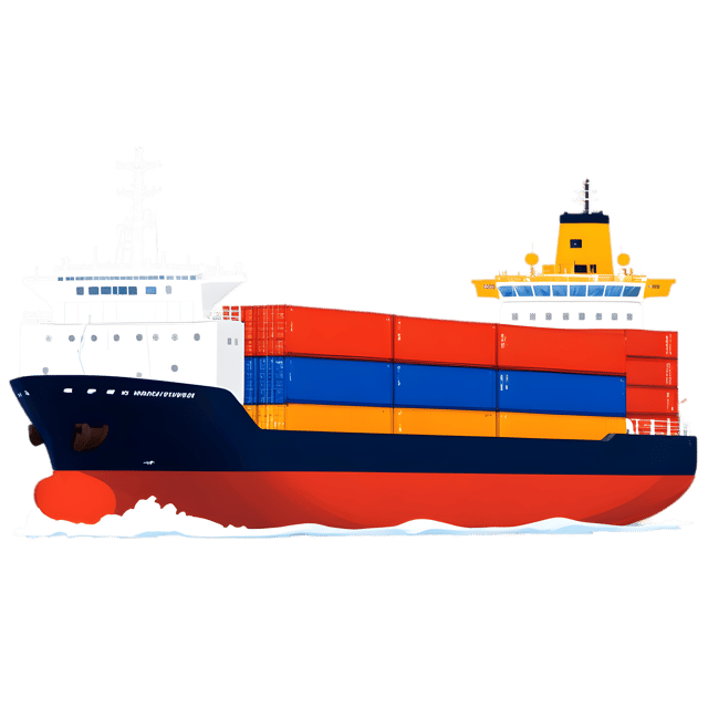Free transparent PNG: Cargo Ship with Containers PNG Transparent Background